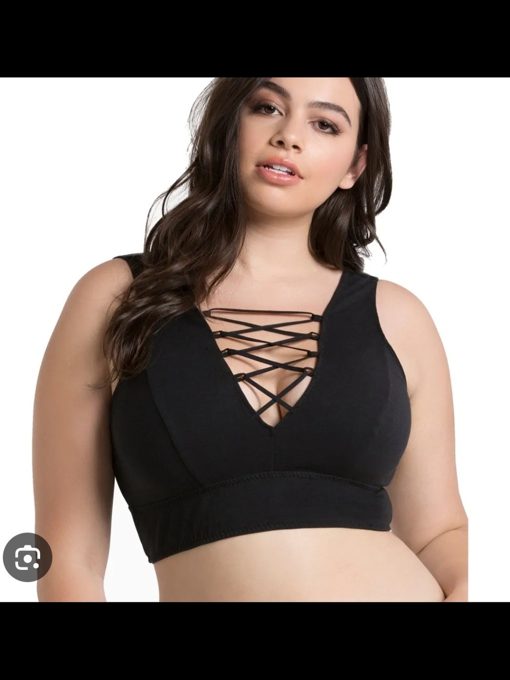 ​ISO DO NOT BUY | Torrid Lace-Up V-Neck Bralette Size 0 or 1